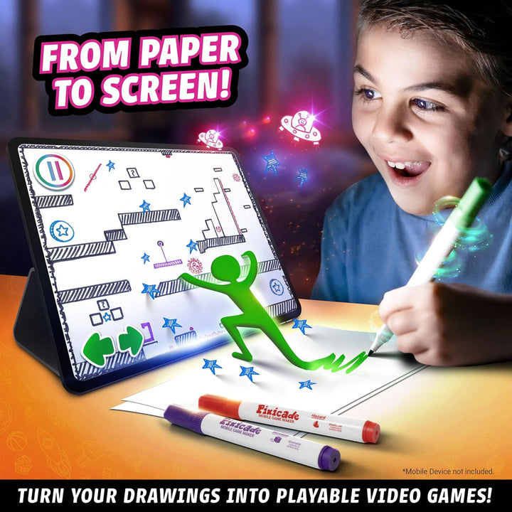 Pixicade! Turn Drawings into Playable Video Games! | Doodle & Draw, Snap Play & Share Instant Video Games! | Mobile Video Game Maker and Creation Studio!