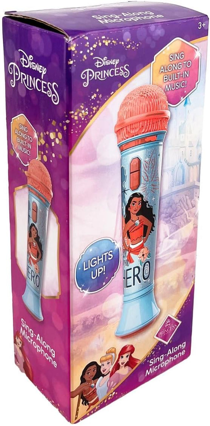 Disney Princess Moana Toy Microphone for Kids, Musical Toy for Girls with Built-In Music, Kids Microphone Designed for Fans of Moana Toys for Girls