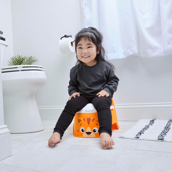 Tinkle and Reveal Tiger Potty Training Toilet, Non-Skid Toddler Potty, Removable Bowl, Ages 18+ Months