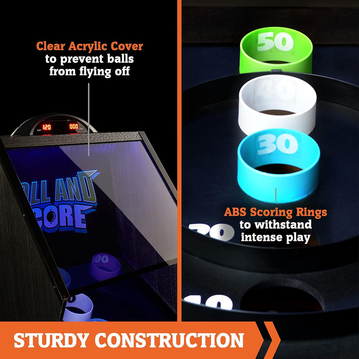 Roll & Score Multiple Styles Arcade Game Collection, Durable & Stylish Designs with Game Balls, Perfect for Family Game Rooms
