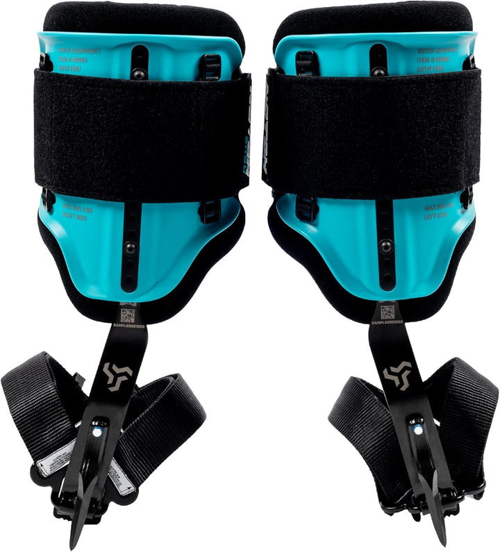 Ergo Steel Climbers Ergonomic Gaffs 20+ Cuff Adjustment Points, Stirrup Grip Pad, Dual Foot Strap Assembly, Redesigned Cuff, 350 Lbs. Total Weight Limit