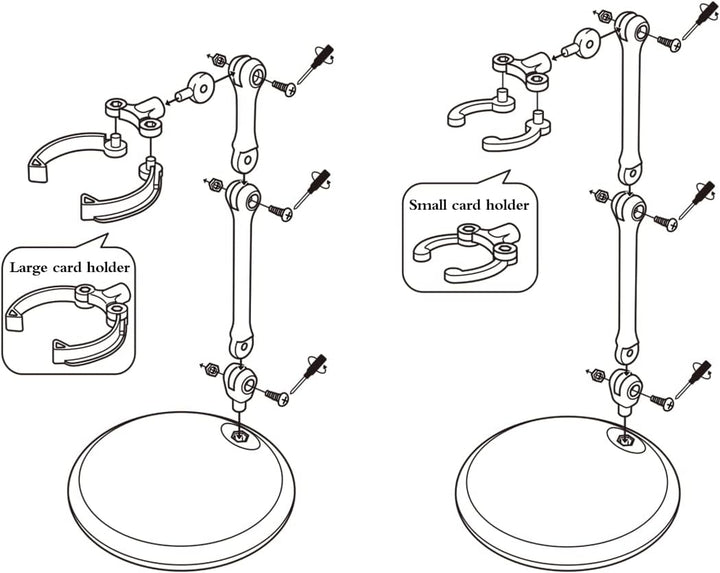 Doll Stand - Clear Doll Stand for 0.5" to 10" Dolls and Action Figure Stand (3-Pack)