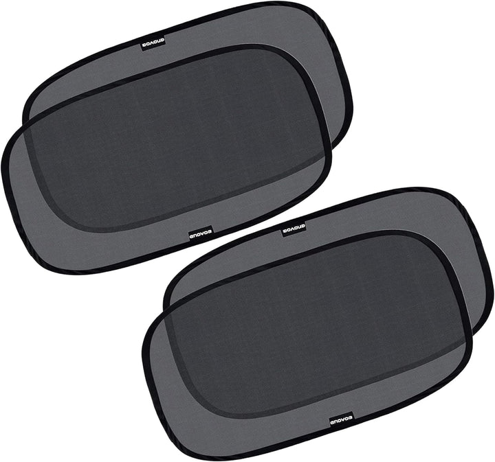Car Window Shades for Baby (2 Pack) - 21X14 Inches Sun Shade Blocker, Cling - Glare Shield and UV Rays Protection for Your Child - Side Windows Screens for SUV- Mesh Window Shades for Car Baby