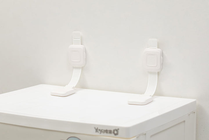 Upgraded No Drill Furniture Anchors for Baby Proofing, Anti-Tip Adjustable Straps, 2 Pack