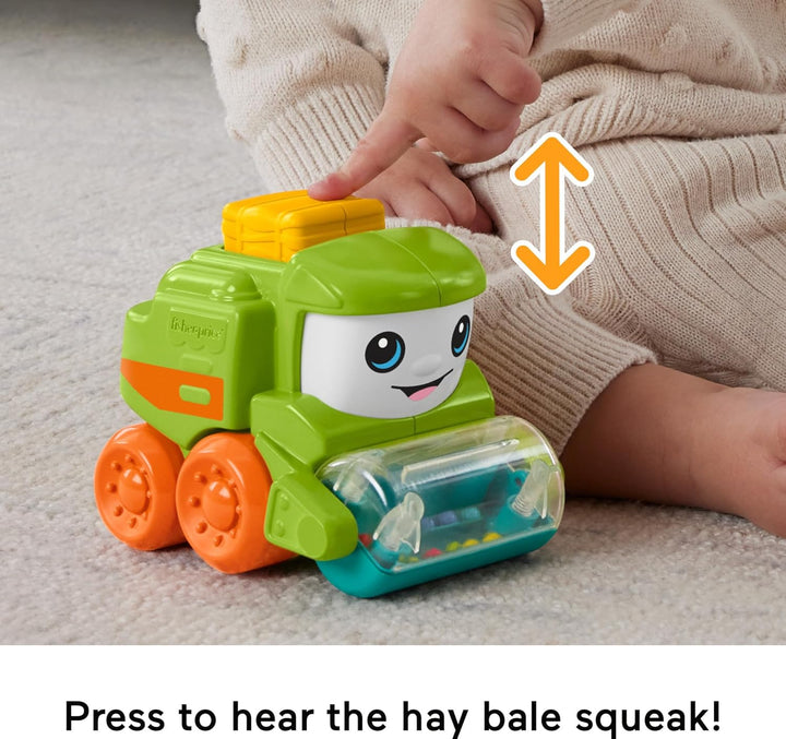 Baby Toy Rollin’ Tractor Push-Along Vehicle with Fine Motor Activities for Infants Ages 6+ Months
