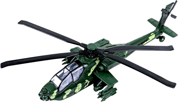 Military Helicopter Toy with Lights and Sounds, Pull Back Army Plane Airplane for Kids Children Boys Girls 11.2 Inch (Green)