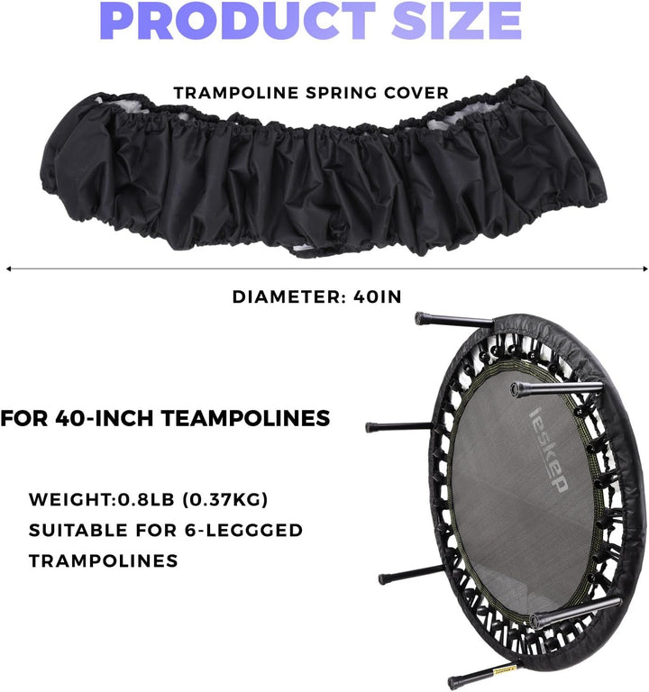 Trampoline Spring Cover 36/38/40In Compressed Suede Replacement Mini Trampoline Cover