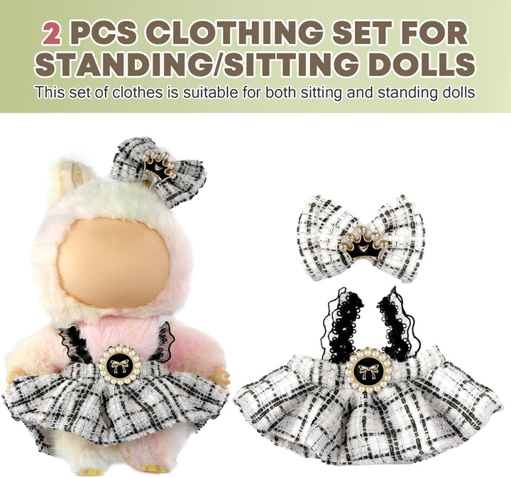 Clothes for LABUBU Doll (NO Doll),Outfit for Labubu,Clothes Set for LABUBU Dress Up,Accessories for LABUBU