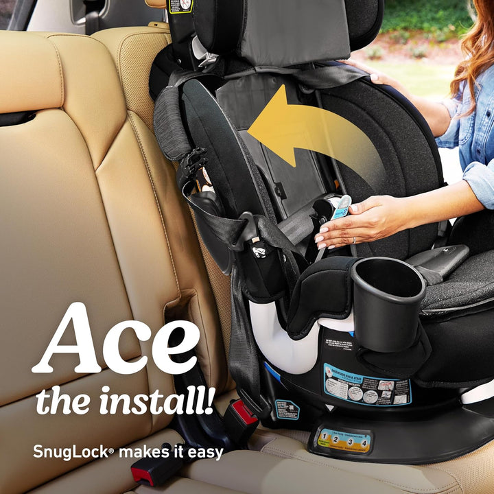 Turn2Me 3-In-1 Rotating Convertible Car Seat, Cambridge, Featuring Headrest and Harness Adjust, Easy Installation and Steel Reinforced Frame