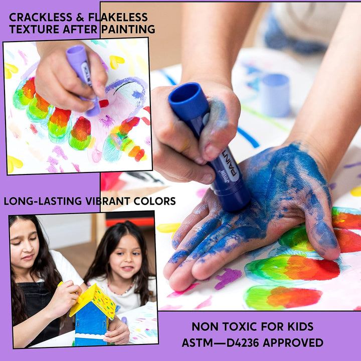 36 Colors Washable Tempera Paint Sticks, Art Supplies, Paint for Kids, Quick Drying and No Mess Arts Project, Gifts for Kids and Artists