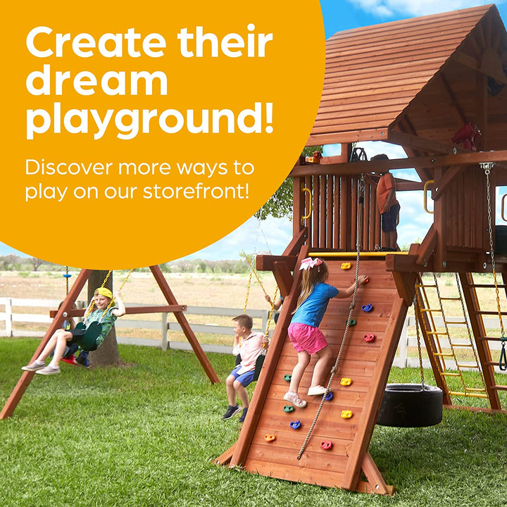 Swing for Outdoor Swing Set - Pack of 1 Swing Seat Replacement Kit with Heavy Duty Chains - Backyard Swingset Playground Accessories for Kids (Green)