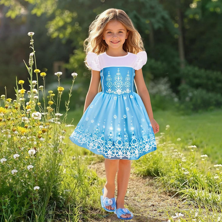Princess Dress up for Girls 3-6, Dress up Clothes for Girls with Princess Shoes Toy, Birthday Gift for Toddlers Girls