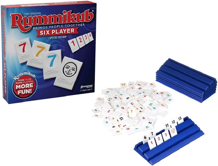 Rummikub Six Player Edition - the Classic Rummy Tile Game - More Tiles and More Players for More Fun! by  , Blue