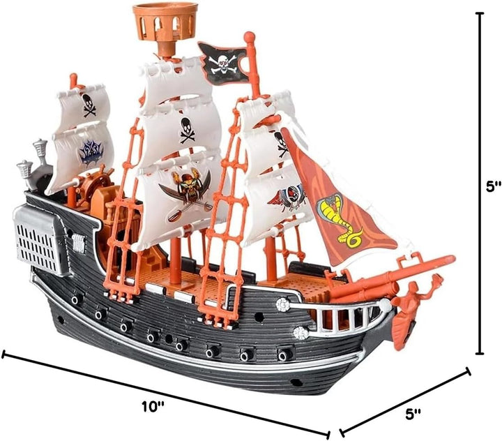 10 Inch Pirate Boat, One per Order