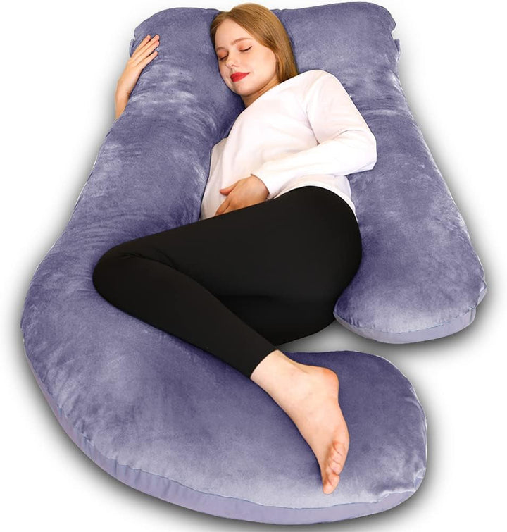 Pregnancy Pillow, U Shaped Full Body Maternity Pillow 58 Inch, Pregnant Women Must Haves Pregnancy Pillows for Sleeping with Removable Cover