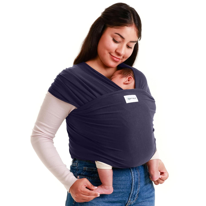 Stretchy Ergonomic Baby Carrier Sling for Newborns to Toddlers - Hands-Free Lightweight Baby Wrap 7-35 Lbs (Dark Grey)