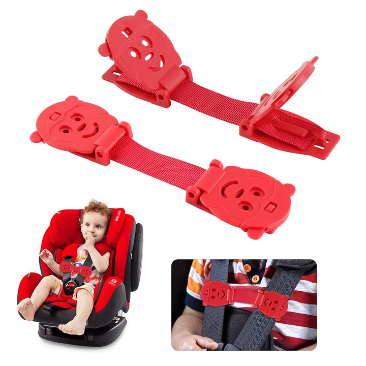 Anti Escape Buckle Lock Clip Baby Harness Chest Clip, Baby Safety Strap Prevent Children/Kids(Under 1.5 Years Old) Taking Their Arms Out of High Chairs/Strollers/Baby Reins(2 Pack)