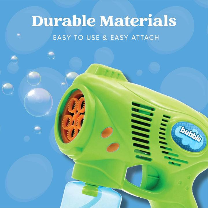 2 Kids Bubble Gun with 2 Bottles Refill Solution, Bubble Machine Gun for Toddlers 1-3 Kids 4-8, Party Favors, Summer Toy, Outdoors, Easter, Birthday Gift