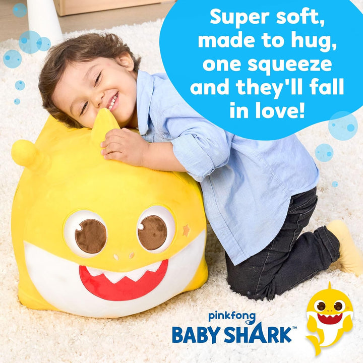 Baby Shark Official Bouncy Hopper Plush Musical Singing Toy - Inflatable Animal Ride on for Indoor & Outdoor - Birthday Gift for Kids & Toddlers (Boys & Girls) Ages 18+ Months (Yellow)