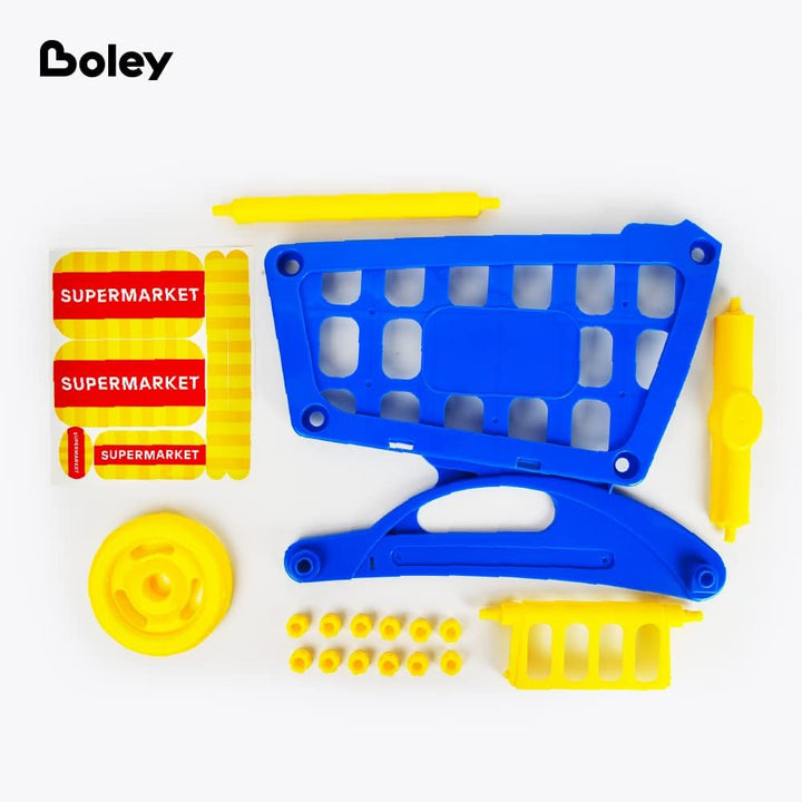 Educational Toy Shopping Cart - Supermarket Playset with Included Grocery Cart Toy and Pretend Food Accessories - Perfect for Kids, Children, Toddlers Learning Development