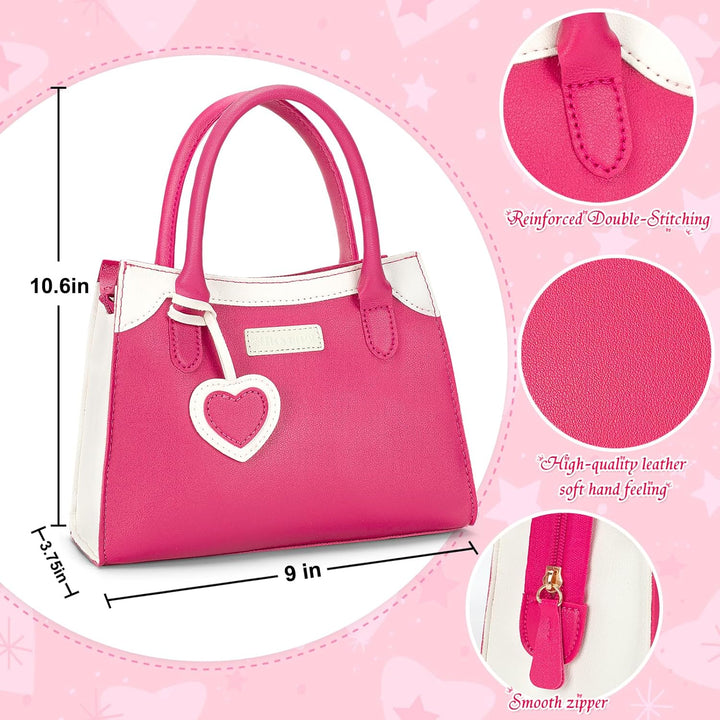 Play Purse for Little Girl, Pretend Princess Play Girls Toys for 3 4 5 6 7 8 Year Old, Toddler Purse with Accessories, Kids Toy Purse Birthday for Girls Ages 3-5 4-5 6-8