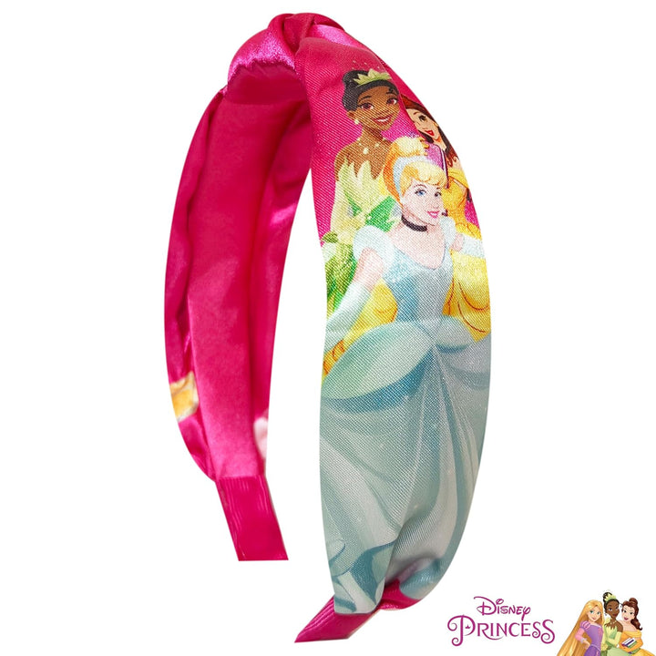 Licensed Disney Princesses Knotted Headband - Thick Headbands for Girls - One Size Fit All - Hair Accessories for Her Ages 3+