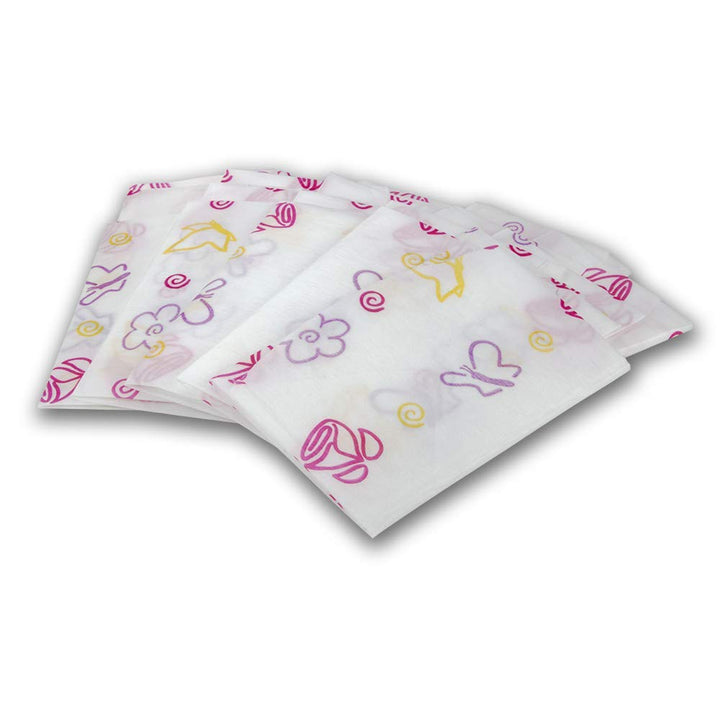 Toilet Seat Covers Disposable (40 Pack, Floral) - XL Waterproof Toilet Cover for Toddlers, Kids & Adults - Portable & Individually Wrapped for Travel, Potty Training & Public Restrooms