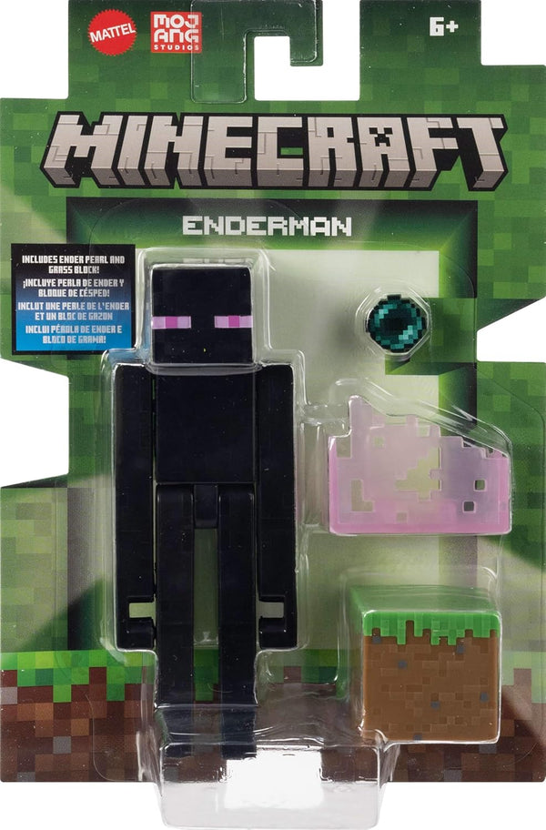 Minecraft Action Figure & Accessories 2-Pack with Enderman in 3.25-Inch Scale, Collectible Toy Set