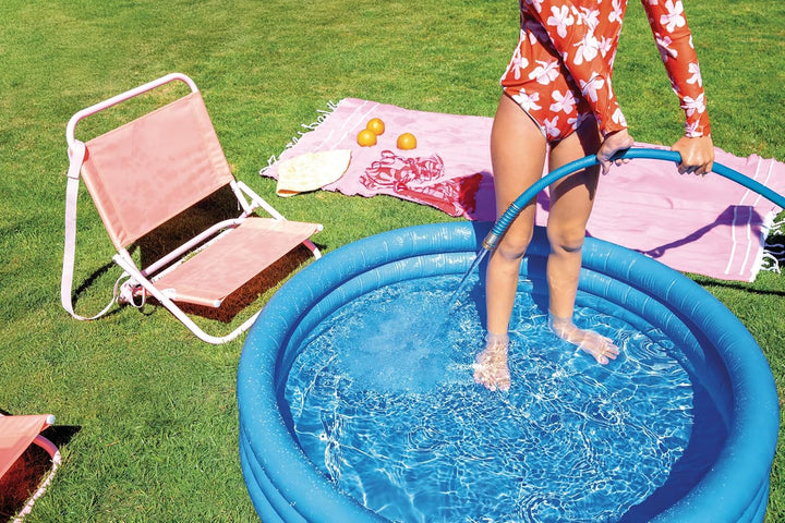 59416EP Crystal Blue Inflatable Kiddie Swimming Pool, 45In X 10In