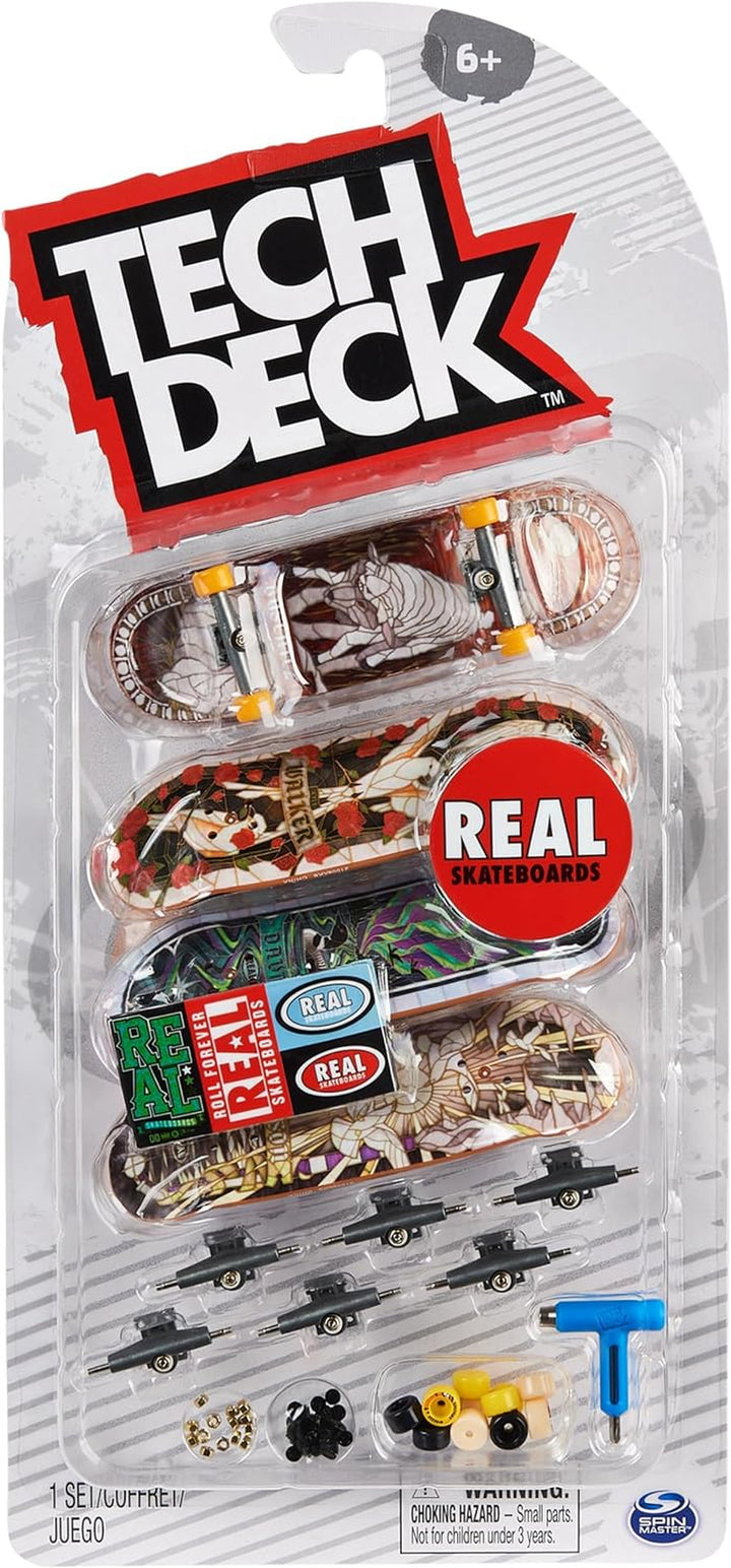 , Ultra DLX Fingerboard 4-Pack, Element Skateboards, Collectible and Customizable Mini Skateboards, Kids Toy for Ages 6 and Up