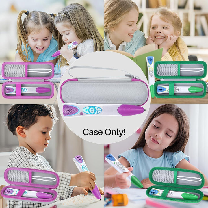 Storage Case Compatible with Leapfrog Leapreader System Learn-To-Read (Gray+Green Case)