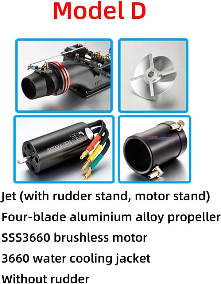 RC Boat B54253 Water Jet Thruster Jet Pump Drive Remote Control Refit Nozzle (B)