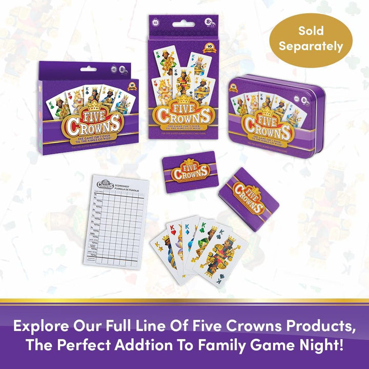 Five Crowns — the Game Isn'T over until the Kings Go Wild! — 5 Suited Rummy-Style Card Game — for Ages 8+