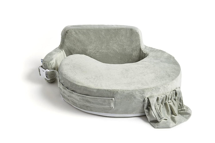 Super Deluxe Nursing Pillow - Enhanced Comfort & Ergonomic Breastfeeding Pillow for Ultimate Support for Mom & Baby - Adjustable and with Handy Side Pocket, Platinum