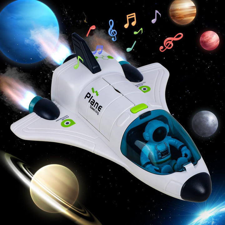 Space Rocket Toys for Kids Shuttle Toy with Astronaut Figure and Rover for Boy 5-12 Kid Spaceship Planet Stem for Boys & Girls