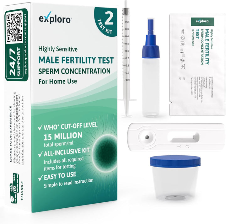 [1-Pack] Male Fertility Test Kit Clear Interpretation, Rapid Result of Sperm Test for Men, Home Test Kit for Sperm Check Fertility Test with Accurate Result in 10 Mins of Sperm Testing at Home