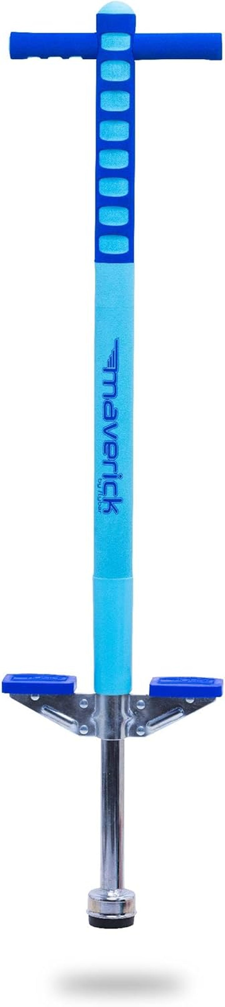 Maverick Foam Pogo Stick for Kids Age 5 and Up, 40 to 80 Pounds, Pogo Stick for Boys and Girls (Red/Blue)