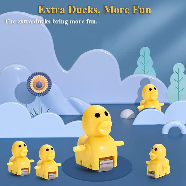 Extra Ducks for Slide Set, Accessory for Automatic Stair-Climbing Ducklings Cartoon Race Track, Escalator Toy, Fit the 1.5Cm/0.59Inch Track (6 Extra Ducks)