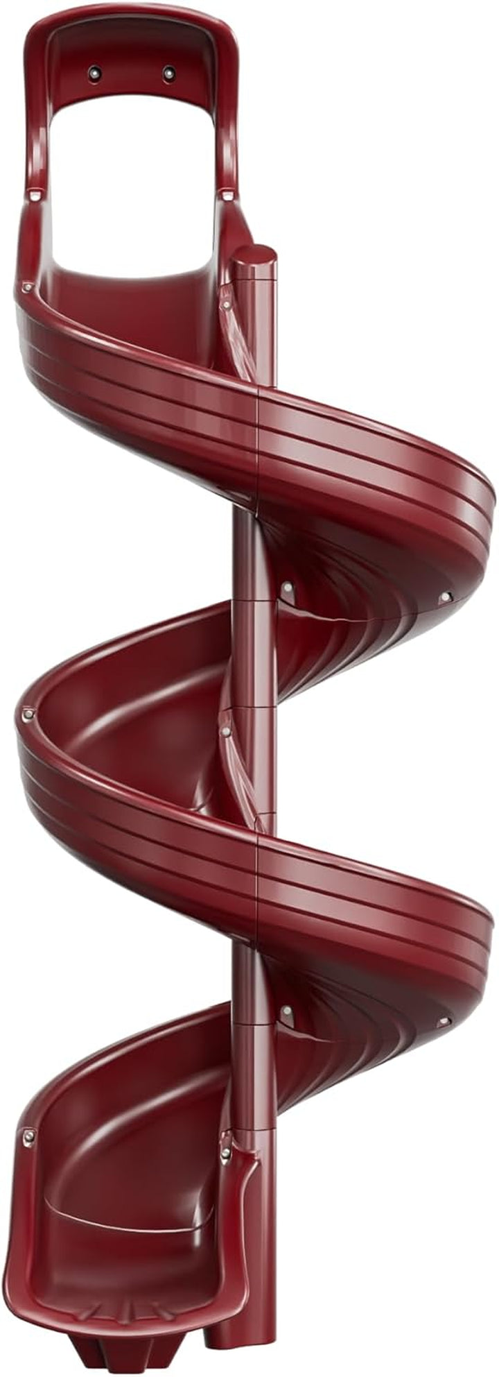 Playground Slide for Kids - Big Spiral Outdoor Slide Attachment for Treehouse or Deck - Plastic Playset Slide for Playground or Backyard with Open Twisty Design - Exit Right - 5 Ft - Gray