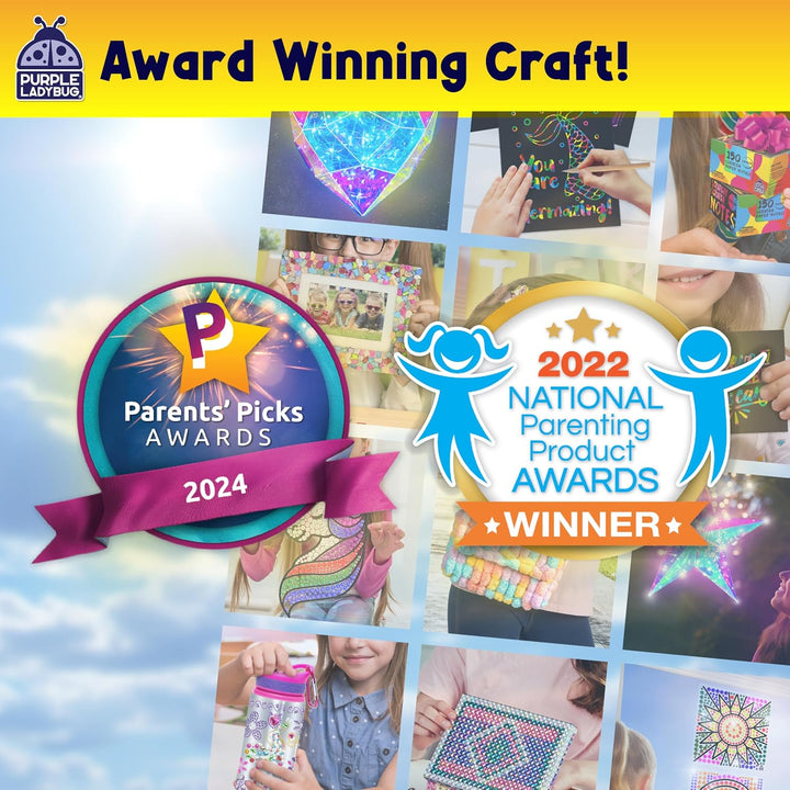 SUNGEMMERS Window Gem Art Suncatcher Kits - Summer Activities for Kids, Birthday Gifts for Girls & Boys, Crafts for Ages 4-10, Fun DIY Art Kit for Kids 6-12