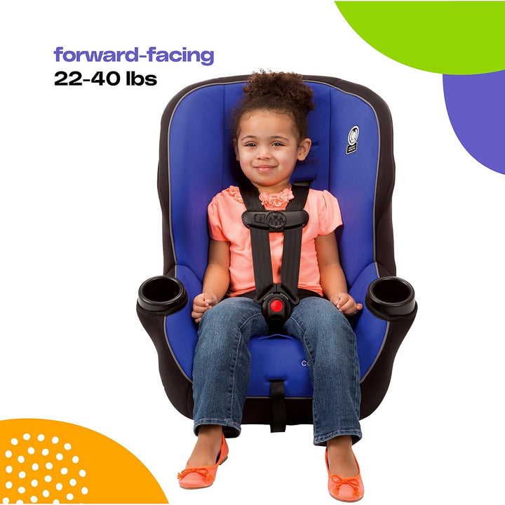 Onlook 2-In-1 Convertible Car Seat, Rear-Facing 5-40 Pounds and Forward-Facing 22-40 Pounds and up to 43 Inches, Vibrant Blue