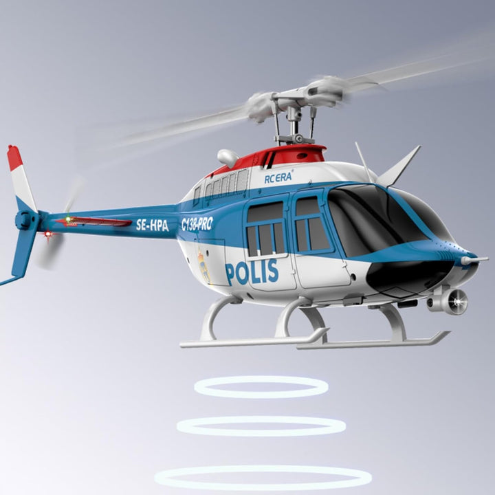 Remote Control Helicopter, C138 Pro RC Helicopter, 2.4G Hz 6 Channels, Six-Axis Gyroscope, Brushless Motor, Optical Flow Positioning, Stable Flight, Suitable for Beginners (Complete Set (1 Battery))