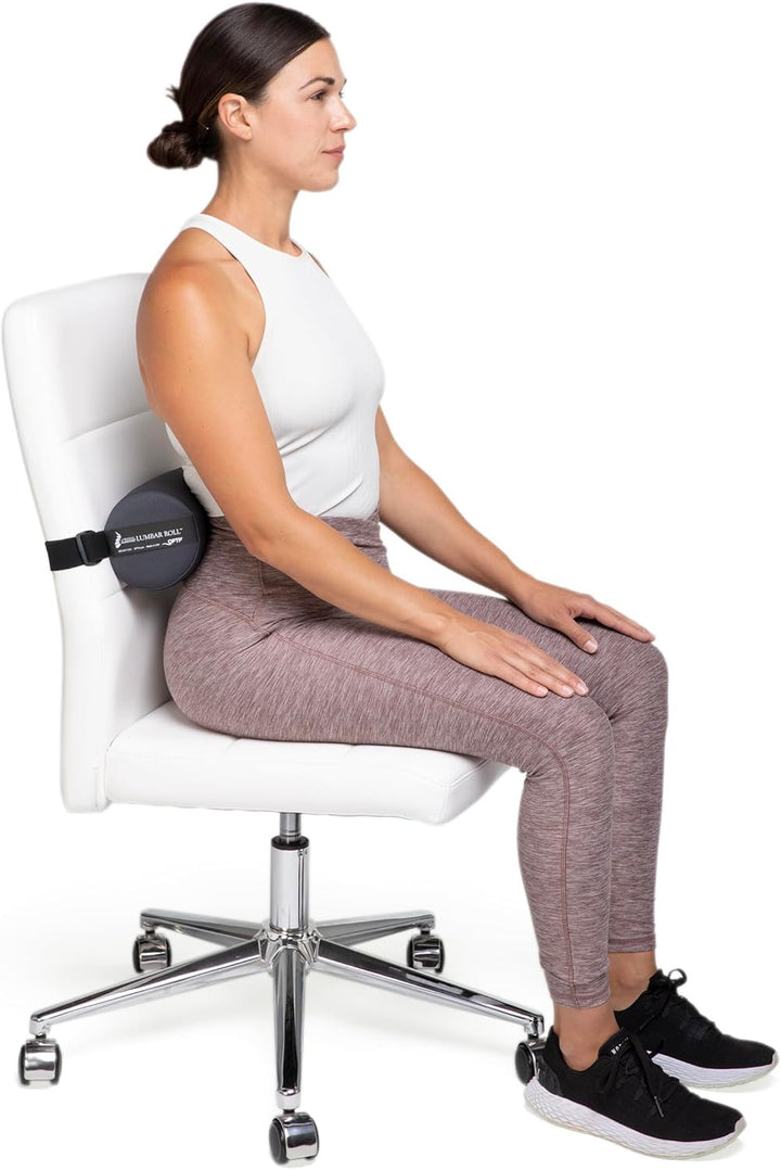 the Original Mckenzie Lumbar Roll – Usa-Made Low Back Lumbar Support for Office Chair & Car Seat Back Support Cushion. the Preferred Lumbar Pillow by Physical Therapists - Standard Density