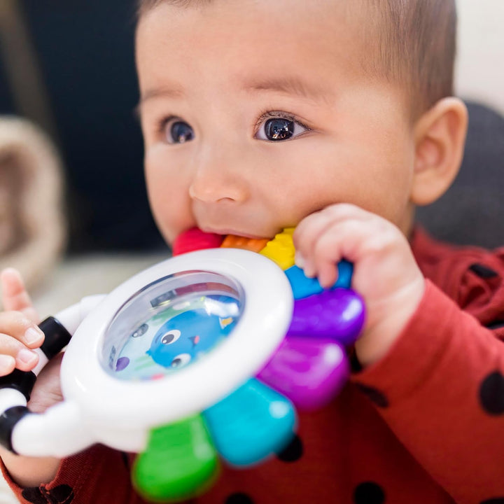Outstanding Opus the Octopus Sensory Rattle & Teether Multi-Use Toy, BPA Free & Chillable, 3 Months & Up, Multicolored