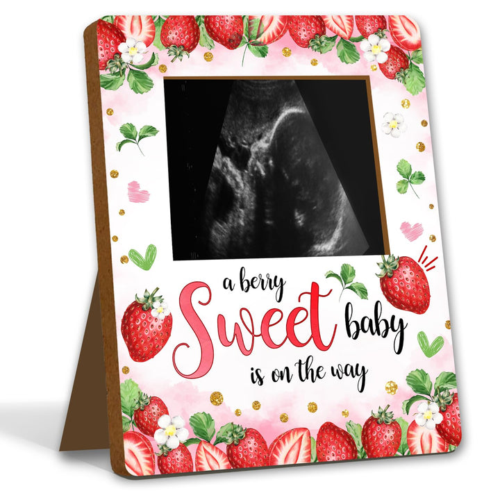 Winnie Pregnancy Milestone Keepsake & Ultrasound Picture Frame - Baby Shower Sign & Decor - Gifts for Gender Reveal