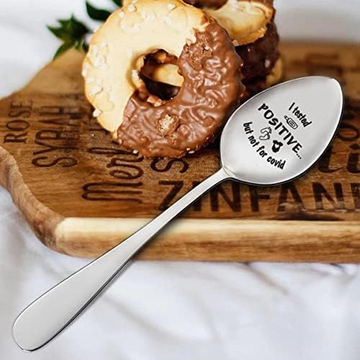 I Tested Positive but Not for Covid Pregnancy Announcement Spoon Cute Ways to Announce Baby Bump Surprise Reveal for Soon to Be Grandparents Daddy Mommys