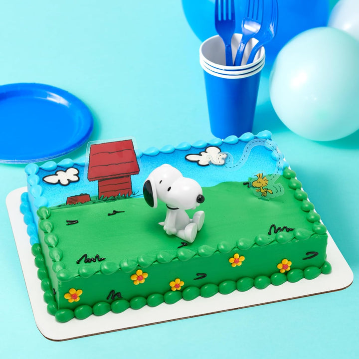 Decoset® Peanuts® Snoopy® and Woodstock® Cake Topper, 3-Piece Cake Decoration | for Birthday, Parties, Celebration