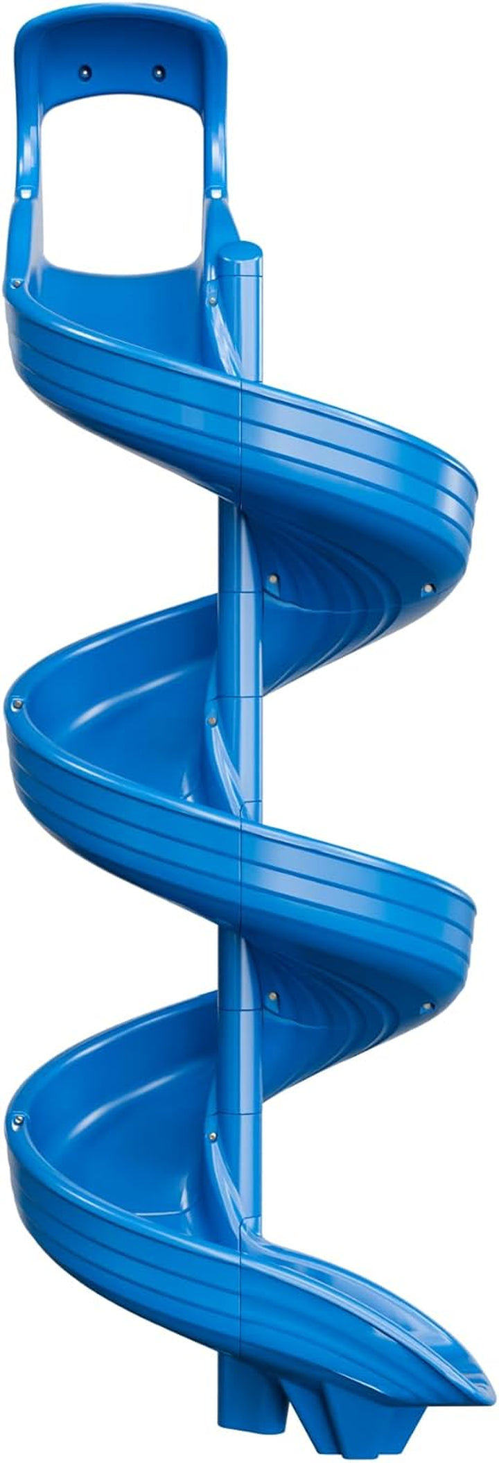 Playground Slide for Kids - Big Spiral Outdoor Slide Attachment for Treehouse or Deck - Plastic Playset Slide for Playground or Backyard with Open Twisty Design - Exit Right - 5 Ft - Gray