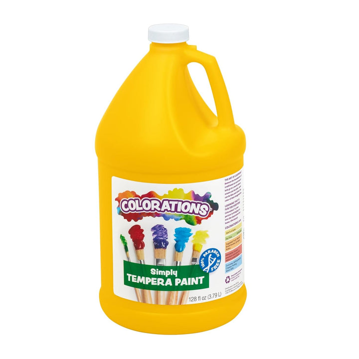 Simply Tempera Paint, 11 Gallon Set in Vibrant Colors, Matte Finish, Classroom Supplies, Non Toxic, School, Craft, Art Supply Set, Stock up on Bulk Paints for School