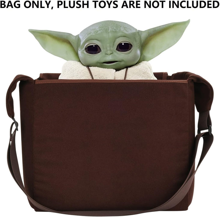 Cosplay Carrying Satchel Bag Compatible with Din Grogu Plush Toy, Stuffed Animal Character Vintage Cartoon Props Shoulder Crossbody Bag for Movie Fans,Toy Not Included